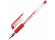 Ручка гелевая 0,5мм грипп  красная  STAFF EVERYDAY GP-193,  141824