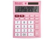 Калькулятор 12-разр.  BRAUBERG ULTRA PASTEL-12-PK  розовый 250503