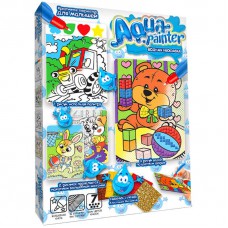 Набор для творчества Danko toys "Aqua painter. Медвежонок", волшебная кисточка, AQP-01-06