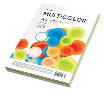 Бумага для ксер. А4 200л., (10 цветов) 80 г/м²,  MC_38237 OfficeSpace "Multicolor",