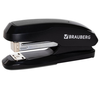 Степлер №24/6, 26/6 BRAUBERG "Extra", до 30 листов, черно-серый, 229086