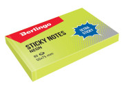 Блок клей. 50*75мм, 80л, неон зелен .Berlingo Ultra Sticky LSn_39411