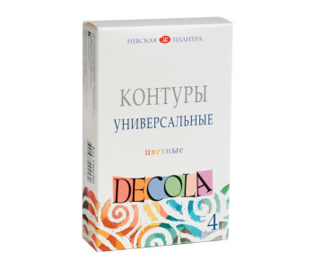 Контуры акриловые Декола 4цв., 18мл 13641560