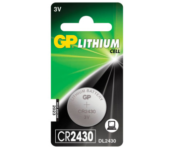 Батарейка GP Lithium, CR2430, литиевая, 1 шт., в блистере, CR2430-8C1