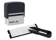 Штамп самонаборный GRM 4-стр, оттиск 38х14мм, синий без рамки,  20, КАССА В КОМПЛЕКТЕ, 116000010