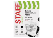 Бумага копировальная А4, 100 л., черная, STAFF, 112408