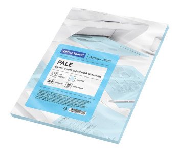 Бумага для ксер. А4 50л 80г/м  pale  (голубой) 245187 OfficeSpace