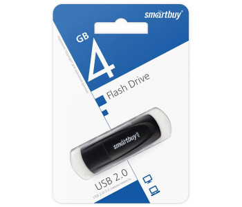 Флэш-диск Smart Buy "Scout"  4GB, USB 2.0 Flash Drive, черный SB004GB2SCK