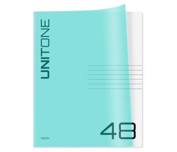 Тетрадь 48л А5 кл. UniTone. Neon пласт обл неон голуб Т5ск48_пл 12472 BG