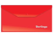 Папка конверт на кнопке С6 красн 180мкр  Berlingo,  AKk_06303