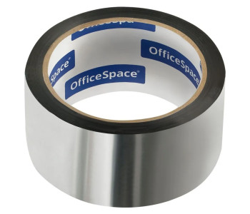 Скотч упак. 48мм*50м, метал.полипроп основа, ШК СЛм_55403 OfficeSpace