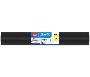Мешки для мусора 160л OfficeClean ПВД, 90*120см, 65мкм, 10шт., суперпрочные 344054