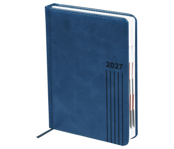 Ежедневник датир. 2027г.А5, 176л.,тв BG "Vesper Index. Blue", синий, блок с инд вырубк DdА5_68094