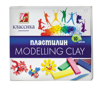 Пластилин 10цв 200гр Классика  7с304-8 Луч