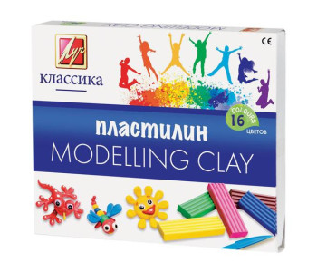 Пластилин 16цв Классика 320г 20С1329-08 Луч