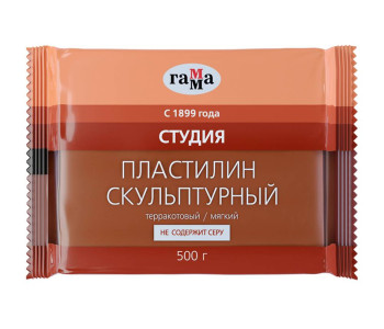 Пластилин  500гр Скульптурный терракотовый, мягкий 2.80.Е050.004.3 Гамма