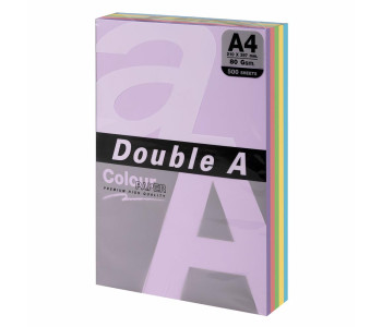 Бумага для ксер. А4 500л 80г/м DOUBLE A (5*100л) микс пастель, 115121