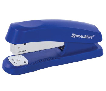 Степлер №24/6 26/6 до 30л.,  "Standard+", синий Brauberg 228609
