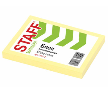 Блок клей. 76*102 100л желтый STAFF. 129353