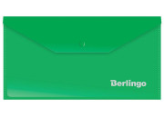 Папка конверт на кнопке С6 зеленая 180мкр  Berlingo,  AKk_06304