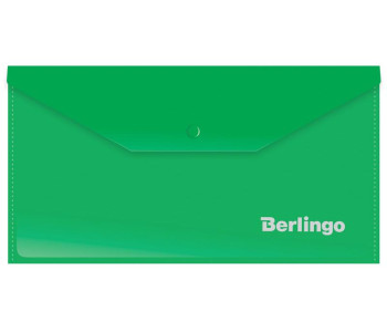 Папка конверт на кнопке С6 зеленая 180мкр  Berlingo,  AKk_06304