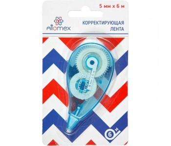 Коррект. лента 5х6 Attomex син.прозр.корп.фронтальный аппликат. 4062102  deVente