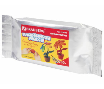 Паста для моделирования отвердевающая 200г, терракот,,  BRAUBERG, 224442
