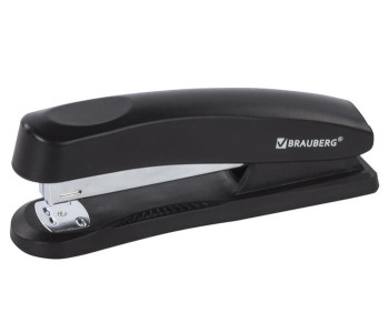 Степлер №24/6 26/6 до 30л.,  "Standard", черн. Brauberg 272755
