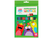 Карандаши цветн. 18шт "Монстрики", CP_41031 Спейс