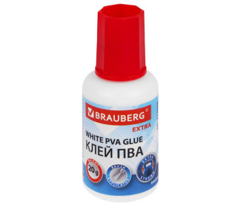 Клей ПВА 20гр., с кисточкой BRAUBERG Extra 272998