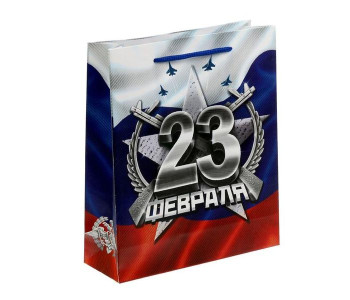 Пакет ламинат вертикальный "Триколор", 23 х27 х 8 см   1502959
