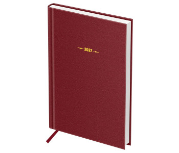 Ежедневник датир. 2027г.А5, 176л., тв балакрон BG "Ariane. Dark red", тёмно-красный  DdА5_67958