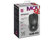 Мышь проводная DEFENDER Optimum MB-160, USB, 2 кнопки + 1 колесо-кнопка, оптическая, черная, 52160