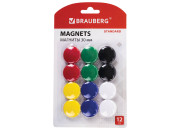 Магнит для досок 3см, 12шт, ассорти 237472 BRAUBERG "STANDARD