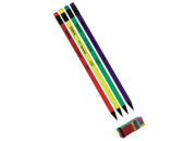 Карандаш чернографитовый Blackline, HB, черн. дер, цв, ласт,  ADEL,Турция 202-1126-000