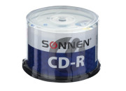 Диски CD-R SONNEN 700Mb 52x Cake Box  512570 / 513531