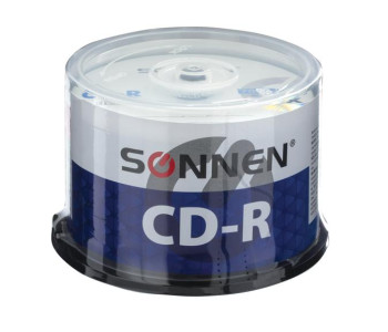 Диски CD-R SONNEN 700Mb 52x Cake Box  512570 / 513531