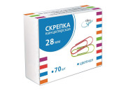 Скрепки канц 28 мм, цветн 70 шт.  CV28_2258/162157 Спейс