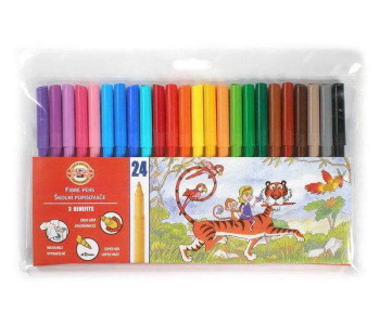 Фломастеры  24цв Мультики  ПВХ 7710 Koh-I-Noor 771002BD04TERU