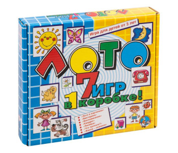 Игра настольная Лото, Десятое королевство "7 игр в 1 коробке" 00042