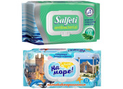 Салфетки влажные Salfeti, 72шт., антибактериальные, клапан 48397