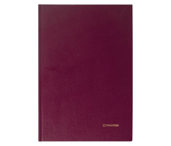Книга учета 96л А4 кл.тв.обл. блок.офсет бордовая Brauberg, 130224