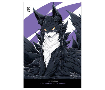 Скетчбук для рис. маркерами 50л. А5 на склейке MESHU "Anime cat", 90г/м2, soft touch MS_53576