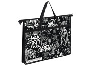Папка для рисунков и чертежей с ручками BRAUBERG А3, пластик, молния сверху, Graffiti, 272233