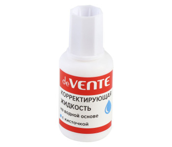 Коррект. жидкость 20гр с кисточкой водная 4060102 deVente