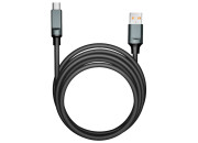 Кабель BOLD USB-Type-C 1м 3А, SMARTBUY, для быстрой зарядки и передачи данных, толстый, черный 18102
