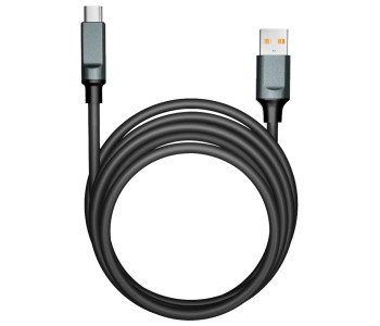 Кабель BOLD USB-Type-C 1м 3А, SMARTBUY, для быстрой зарядки и передачи данных, толстый, черный 18102