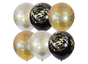 Воздушные шары, М12/30см, ПатиБум "Black&Gold&Silver. Милитари",