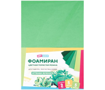 Фоамиран  ArtSpace,  А4, 5л., 5цв., 2мм, оттенки красного Фа4_37744