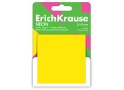 Блок клей. 75х75, ErichKrause "Neon", 50 листов желтый 61903